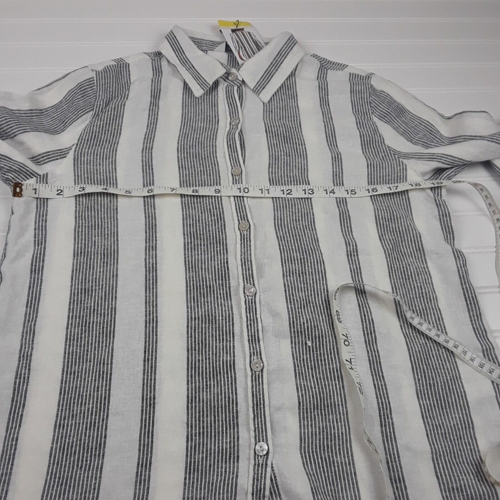 Orvis Ladies Women's Long Sleeve Button Front Linen Blend Top Shirt Size S - Picture 8 of 9